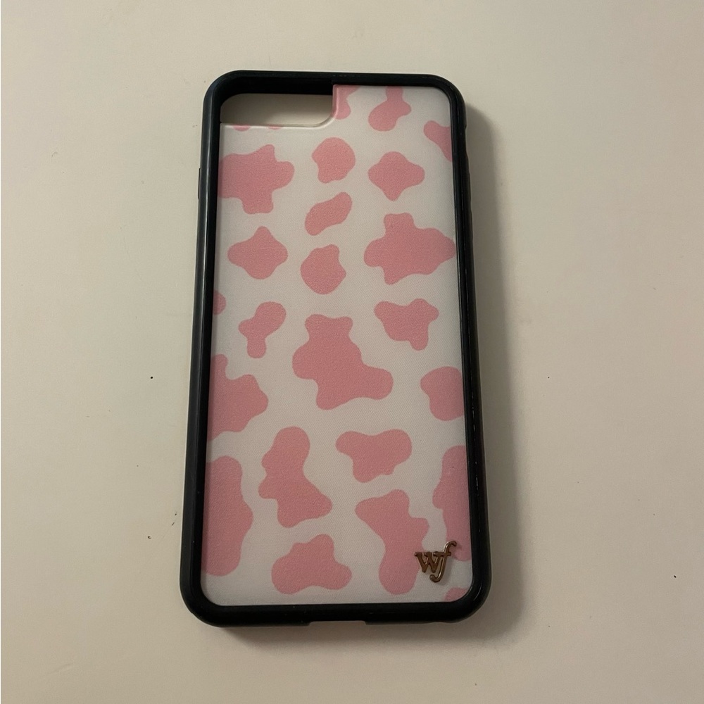 Wildflower pink moo cow print iPhone 8 Plus case
